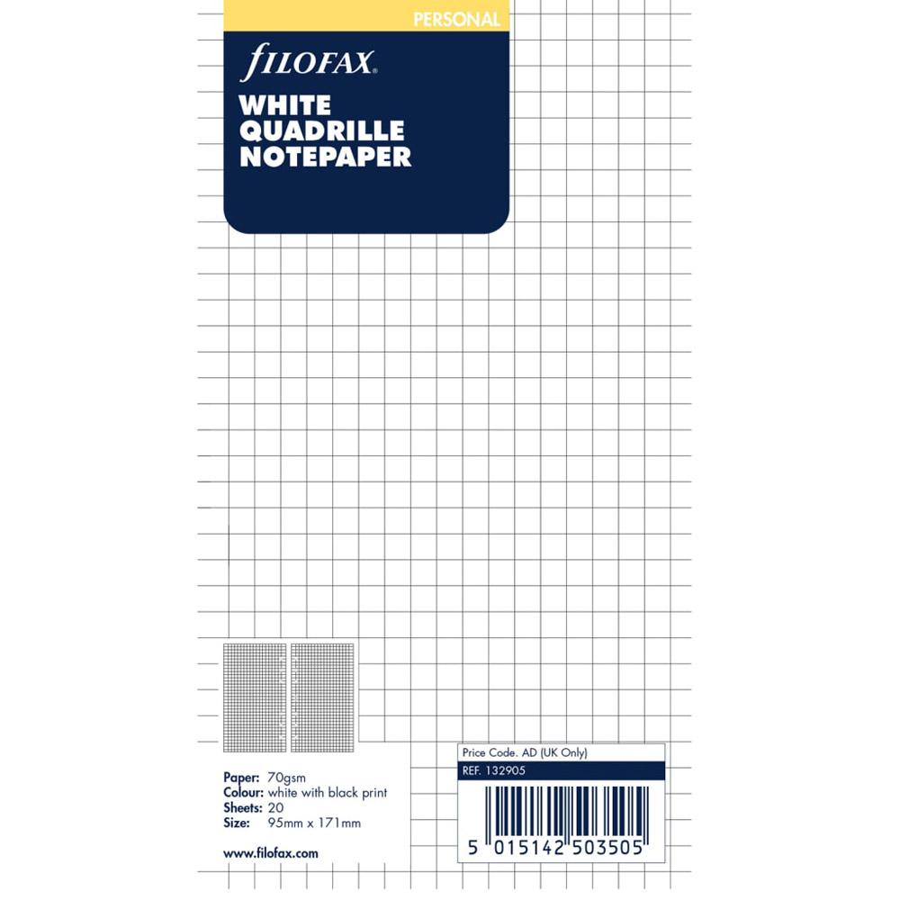 Filofax Filofax Squared Personal Refill (White)