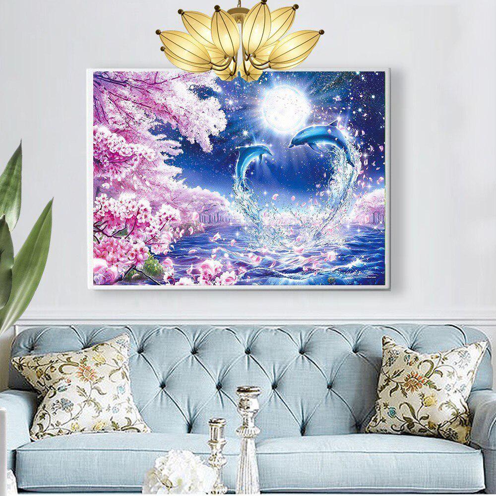 5D DIY Алмазная картина Животное Рыба Полный круглый горный хрусталь Картина Вышивка Продажа Алмаз