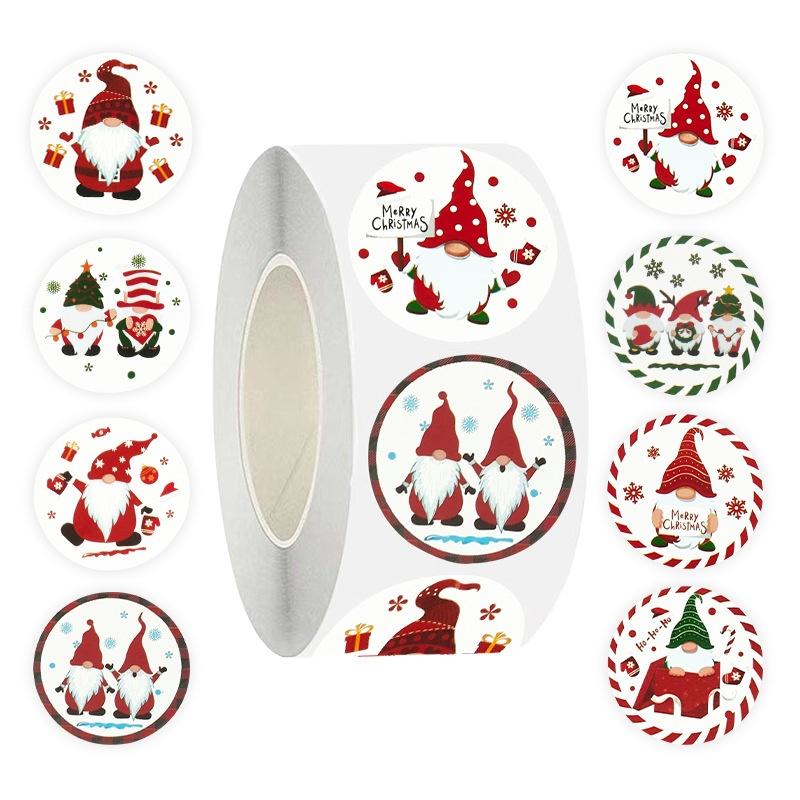 500 шт. Наклейки «Счастливого Рождества» Рождественская тематика Наклейки-пломбы Наклейки для DIY Подарочная выпечка Упаковка Конверт Украшение