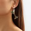 Fashion New Personality Trend Goblet Earrings Creative Design Geometric Diamond Earrings