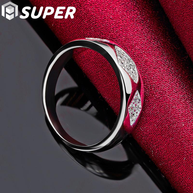 Ювелирные изделия из стерлингового серебра 925 пробы с тремя цирконами AAA