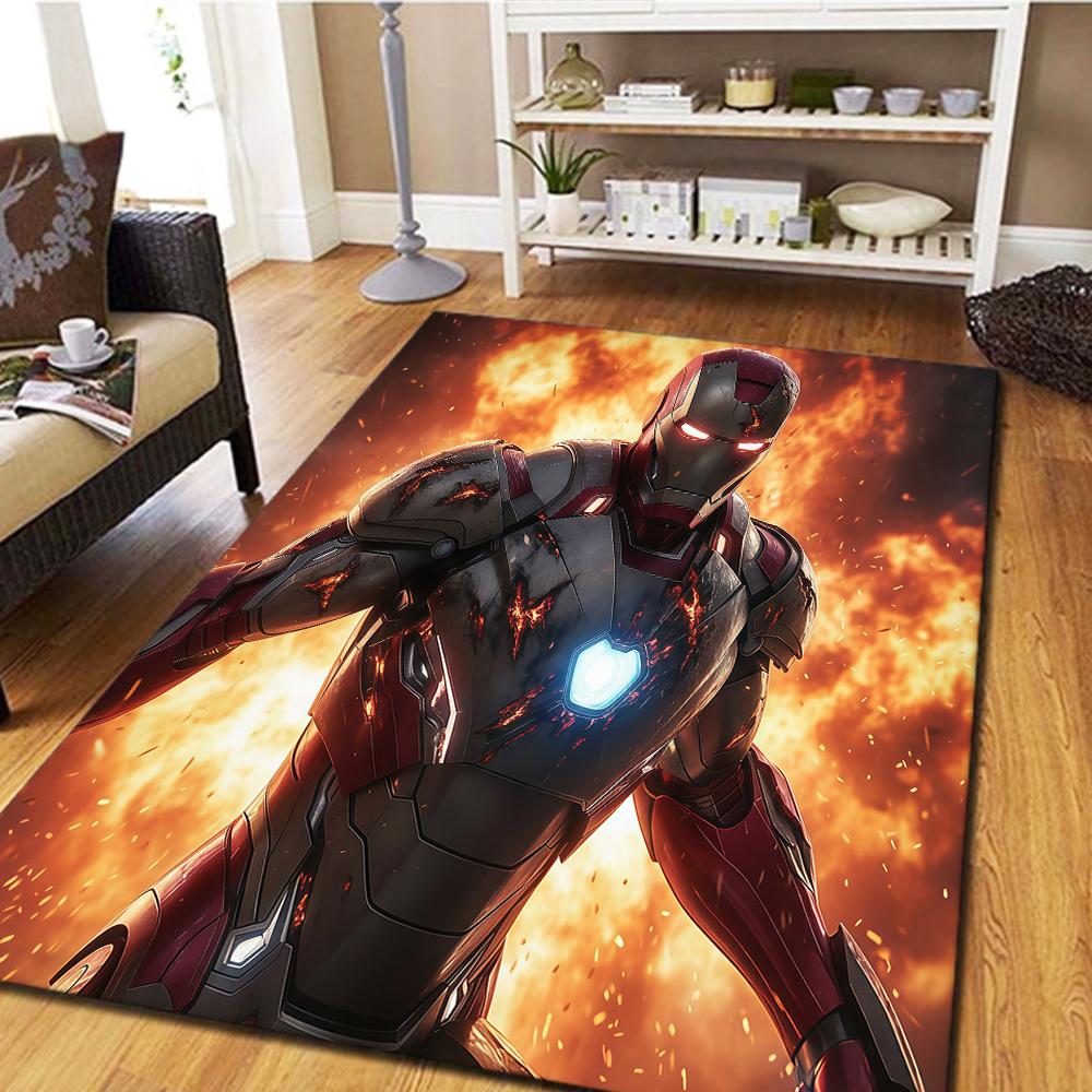 Iron Man Digital Printed Carpet, Home Decor Movie Mat, Bedroom Floor Rug, Living Room Play Mat -HYQ35