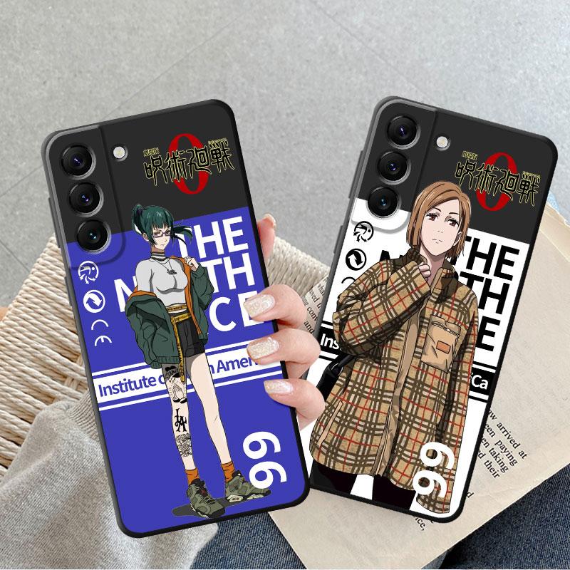 Чехол для Samsung Galaxy S21 S23 Ultra 5g S8 S7 S20 Fe S22 Plus S10e S10, милый свитер с рисунком дзюдзюцу кайсен, пуховик, чехол