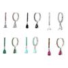 Zircon For Girls Crystal Ear Jewelry Women Hoop Earrings Dangle Drop Earrings Korean Stud Earrings