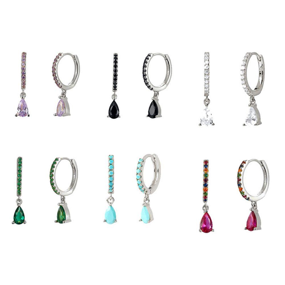 Zircon For Girls Crystal Ear Jewelry Women Hoop Earrings Dangle Drop Earrings Korean Stud Earrings