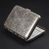 Vintage Antique Silver Dual-Use Cigarette Case for 6.5mm Medium/Regular Cigarettes - Holds 20/16 Count