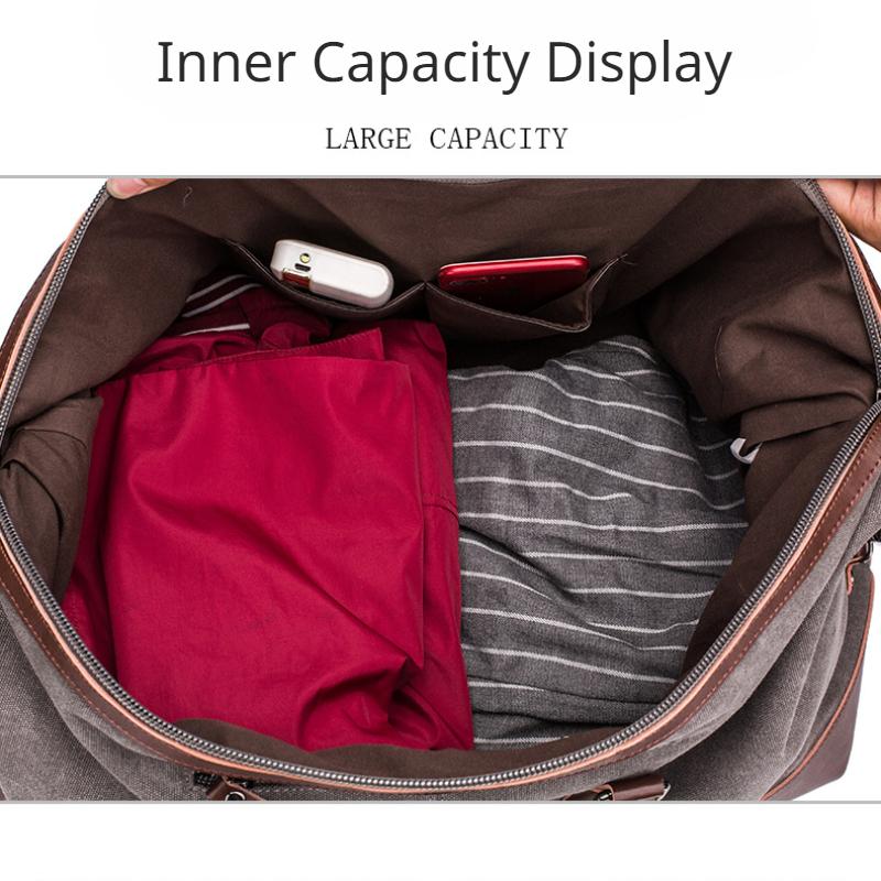 Простая мужская парусиновая дорожная сумка из искусственной кожи для занятий спортом на открытом воздухе, тренажерный зал, фитнес-сумка, большая вместительная сумка с несколькими карманами, сумка для выходных, спортивная сумка