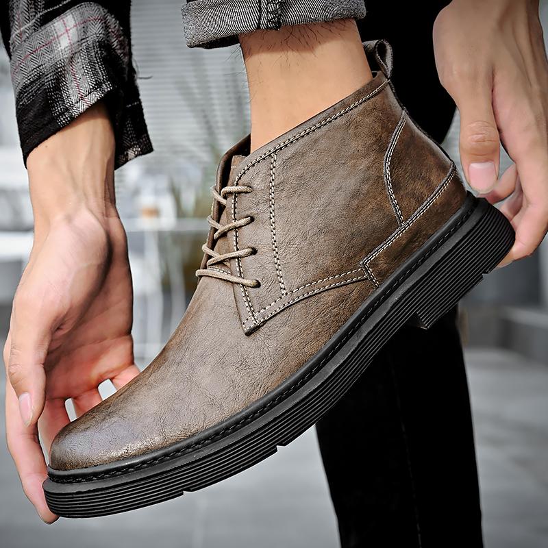 Мужская деловая кожаная обувь Деловая повседневная обувь Эластичная и дышащая модная обувь Doug Уличная модная мужская обувь на плоской подошве