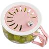 Fine Drainage Holes Drain Basket Fruit Washing Bowl Lid With Handle