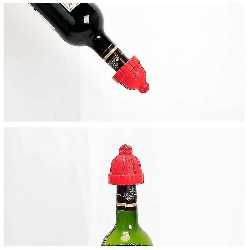 3pcs Silicone Bottle Stopper Beanie Cap Decorative Bottle Plug Cork Replacement For Wine Beverage
