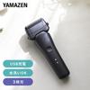 Yamazen Electric Shaver, 3-Blade, Waterproof, Washable, Type-C Charging, Black, HSY-03-B