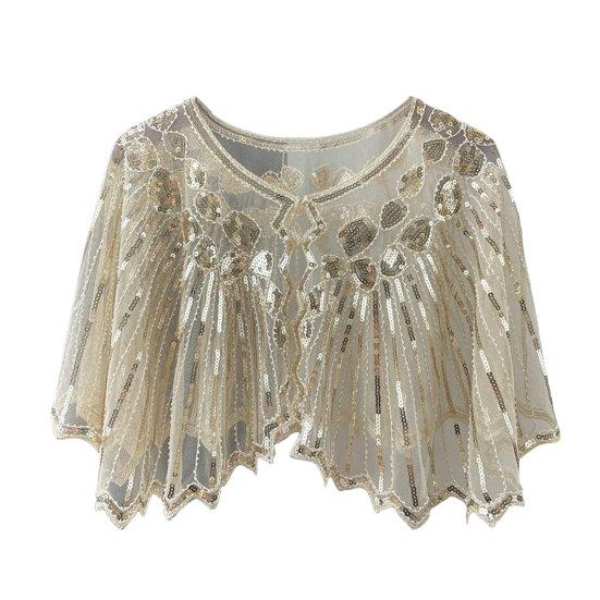 Женская шаль с блестками, прозрачная сетка, симметричное платье с круглым вырезом, тонкая женская шаль для свиданий и покупок, женская шаль