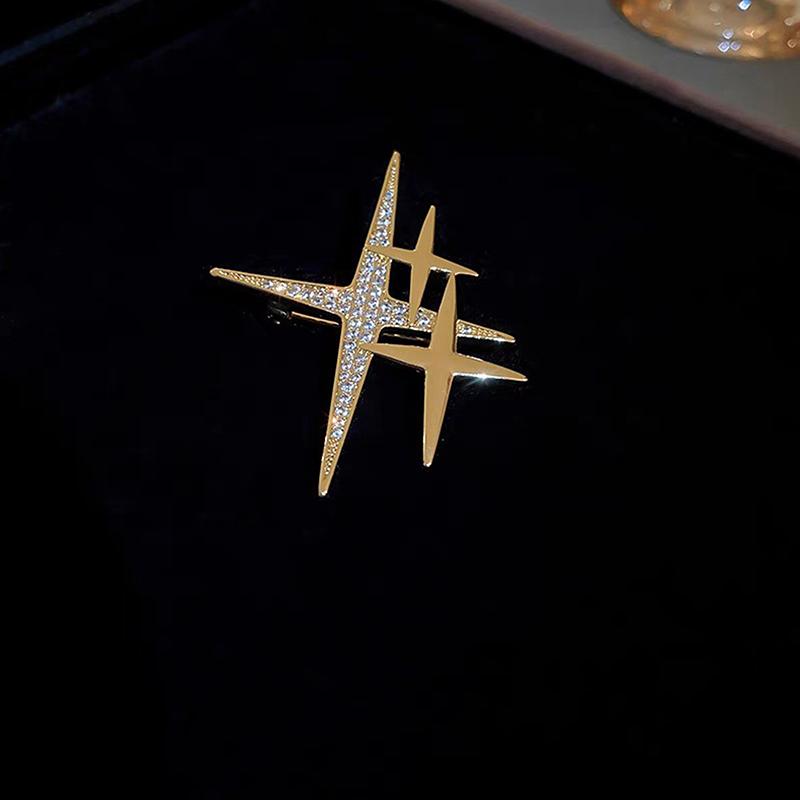 Простая Личность Звезда Высококлассный Чувство Брошь Милый Модный Дизайн Корсаж Модная Булавка Для Вечернего Банкета Костюм Эмблема Ювелирное Изделие