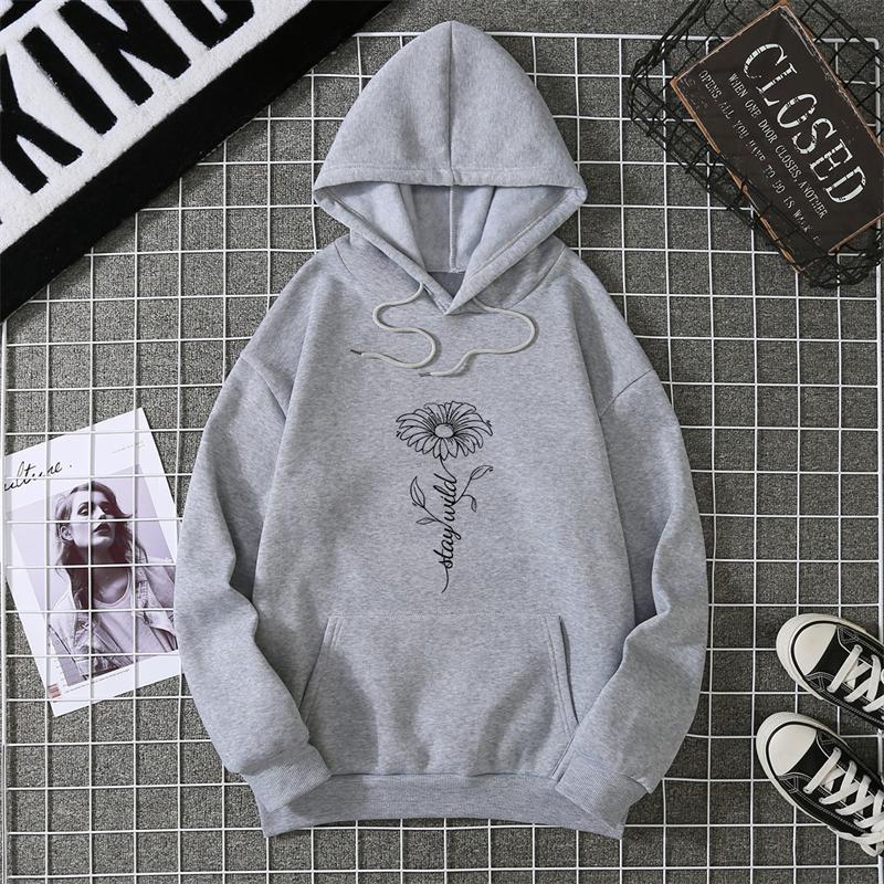 Of The Season Women's Hoodie Sweatshirt Thickened Fleece Loose Fit Autumn Style Korean Fashion Student Outerwear Casual