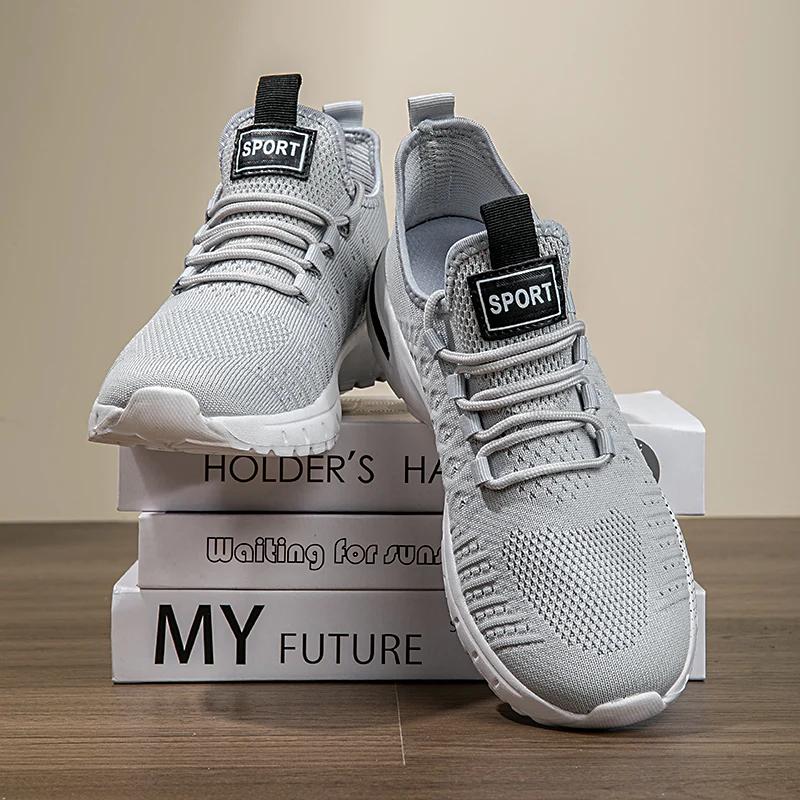 Men's Lightweight Running Shoes - Breathable Mesh Sports Shoes Suitable for Jogging and Gym Exercise, Model