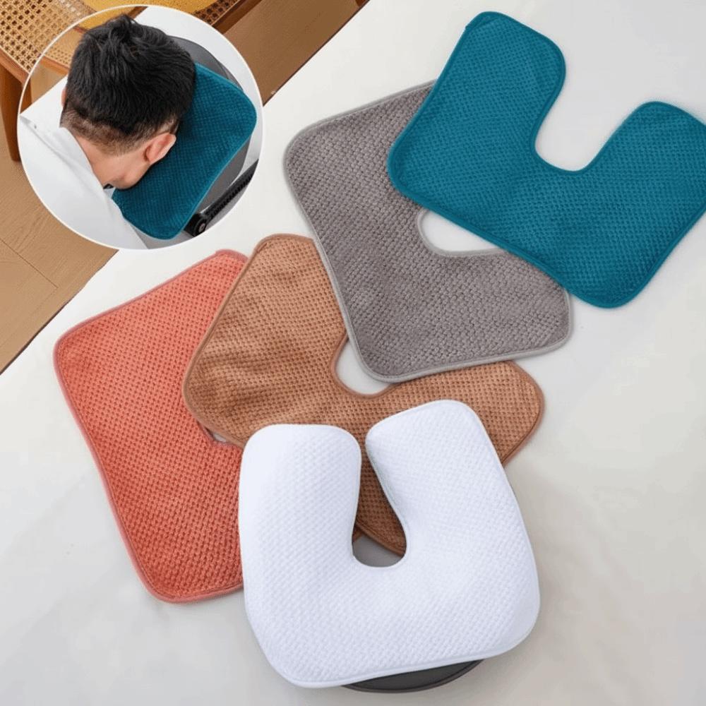 Thickened Facial Pillow Covers U-Shaped Headrest Cushion Head Pad Towels for Beauty SPA