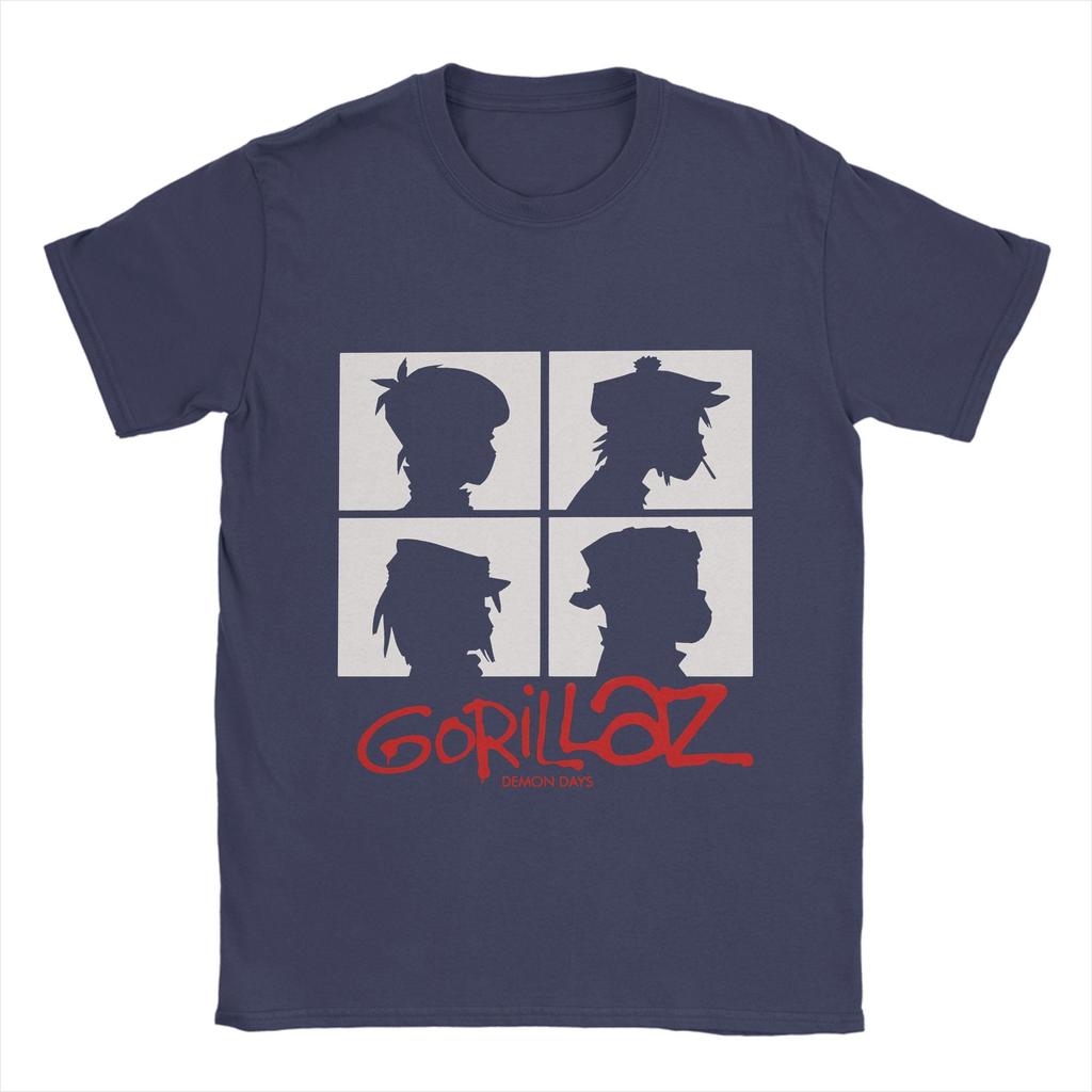 Футболка Харадзюку Летняя Gorillazs Панк-рок Хип-хоп Футболки Хлопковая футболка для мужчин Классическая Большой размер 6XL Топы с коротким рукавом