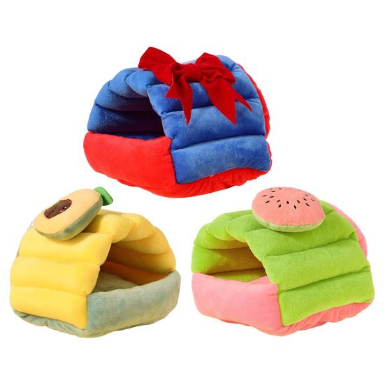 Мягкое гнездо для хомяка, укрытие для маленьких животных, уютный домик-пещера для кроликов, морских свинок, хорьков, ежей, аксессуары для зимнего отдыха и укрытия