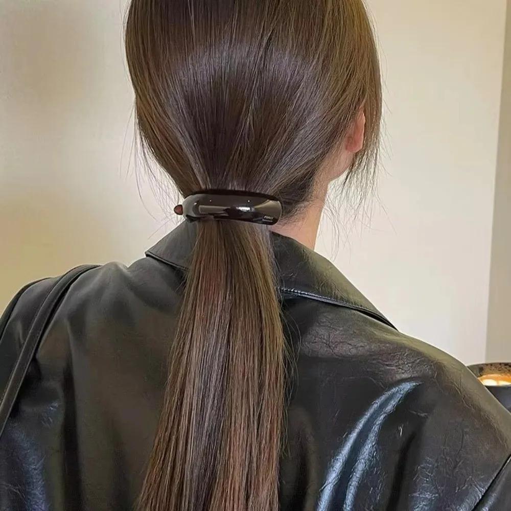 Модная ретро высокая ponytail пряжка зажим простой темперамент ацетатные заколки ободок заколки для волос скрученные заколки для волос женский девичий подарок