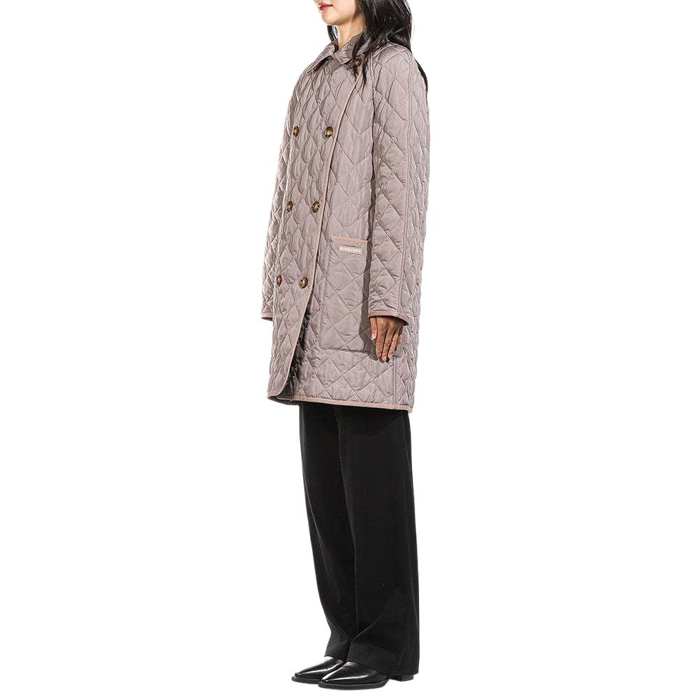 Burberry Женская пуховая куртка серо-шалфейного цвета 8084201