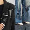 Любовь Крест Кулон Костюм Брошь Украшение, Имитация Жемчуга Бахрома Цепочка Булавка Брюки Браслет на Лодыжку