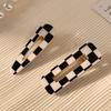 2pcs Checkered Print Hair Clip Elegant Claw Clips Hair Claws Hair Barrettes, School Stuff