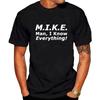 2025 Summer Funny MIKE Printed T-Shirt Men's Short Sleeve Breathable O-Neck Casual Tops Durable & Soft Loose Men Cotton Tee
