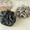 Oversized Ruffle Edge Floral Hair Bands High Volume Visual Enhancing Scrunchies Pastoral Style Aesthetic Hair Pieces