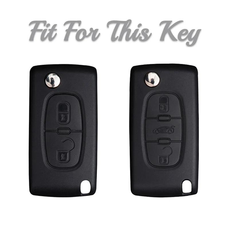 2 3-кнопочный чехол-держатель корпуса для автомобильного ключа Peugeot 308 207 307 3008 5008 Брелок для Citroen C2 C3 C4 C8 Ключи Аксессуары