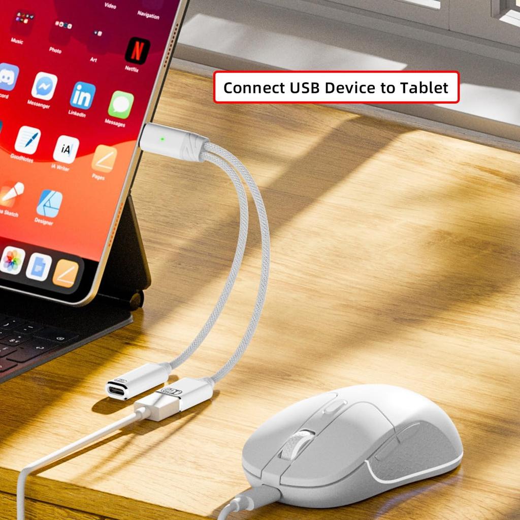 Кабель Cablecc на USB Type A OTG 100W PD для и телефонов USB-C 2.0 и ноутбуков, планшетов,
