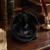 Cool Table Ornament 3D Printed Dragon Storage Tray for Jewelry Keys, Decorative Desktop Organizer with Gothic Key Bowl Detailed Fantasy Scales