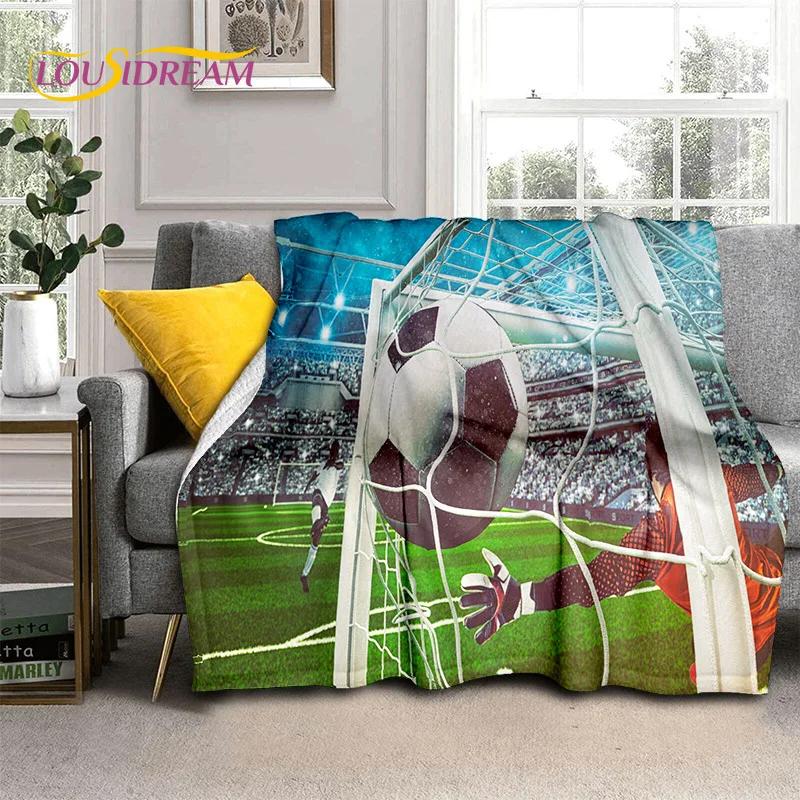 29 Стиль Футбольное поле Футбол Спорт Мультфильм Мягкое одеяло, Мягкий плед для дома Спальня Кровать Диван Дорожный чехол Детский подарок
