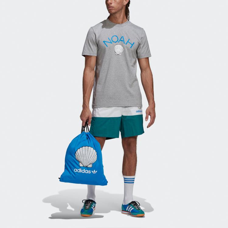 Adidas Футболка с коротким рукавом Originals X Noah Trefoil Collaboration, мужские топы, серая GE1262