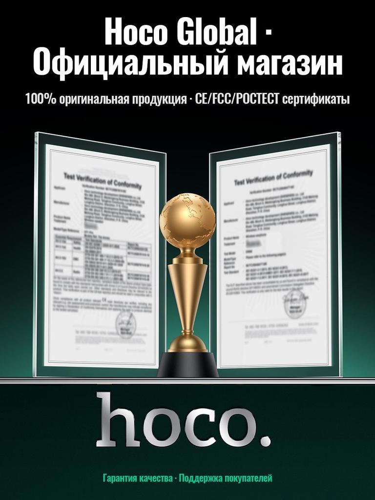Hoco EQ27: Наушники Bluetooth 5.4 с AI-переводом, шумоподавлением и временем работы 28 часов, ANC&ENC