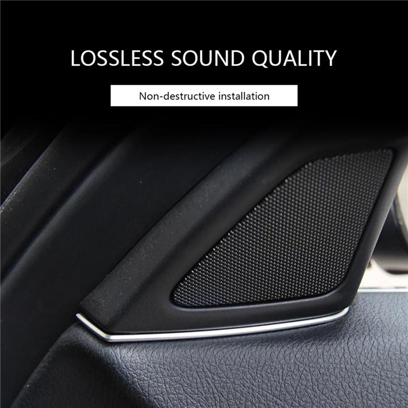AASS-Car Door Panel Audio Horn Cover Tweeter Speaker Loudspeaker Cover Trim For-BMW 5 Series 520 523 F10 2010-2014