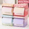 256 Sheets/Box Roll Tape Sticky Notes Full Adhesive Pull Out Dispenser Boxes To-Do Lists Tear-off Sticky Notes