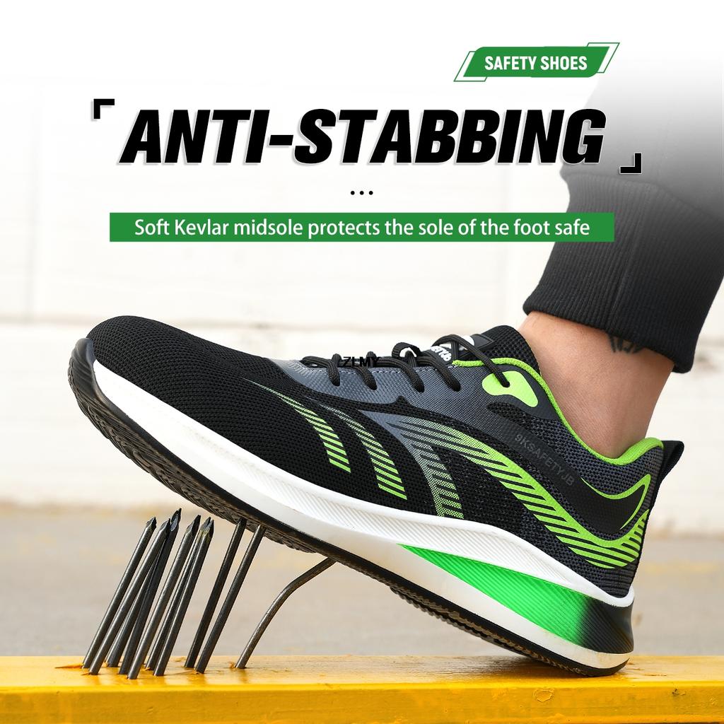 Модные легкие защитные ботинки для мужчин со стальным носком, кроссовки с защитой от ударов и ударов, рабочие защитные ботинки, модная мужская рабочая обувь, защитная обувь