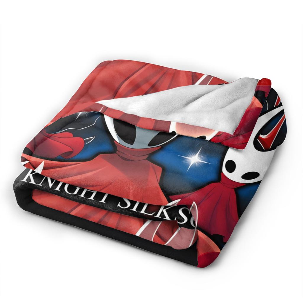 Super Warm Blanket Airplane Travel Hollow Knight Silksong Throw Blanket Flannel Bedspread For Couch Chair Pattern Sofa Bed Cover