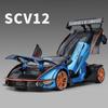 1/24 Lambos Essenza SCV12 Alloy Sports Car Model Diecast Sound Super Racing Lifting Tail Hot Car Wheel for Children Gifts