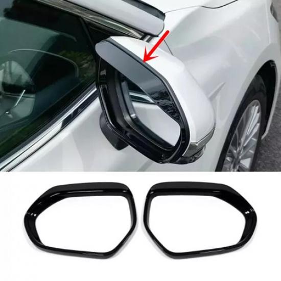 For Toyota Corolla -2024 Bright black Accessories Rain Eyebrow Cover 2pcs