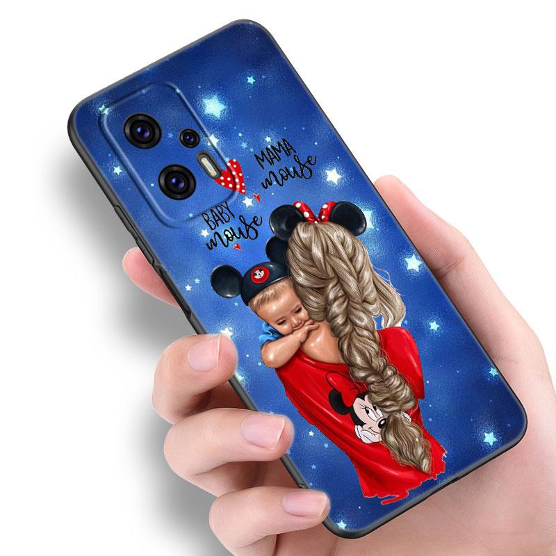 Чехол для телефона для мамы и девочки для Xiaomi POCO F2 F3 M2 M3 M4 X3 X4 Pro NFC F4 GT 5G F1 X2 C3 C31 C40 M5S, мягкий черный чехол из ТПУ