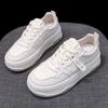 Leather White Shoes Women's Spring New Women's Comfortable Platform Simple Sneakers Casual Versatile Color Matching Women's Shoes
