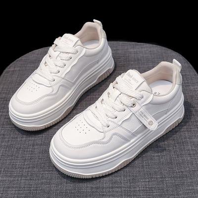 Кожаные белые туфли женские весенние новые женские удобные простые кроссовки на платформе повседневные универсальные цветовые сочетания женские туфли