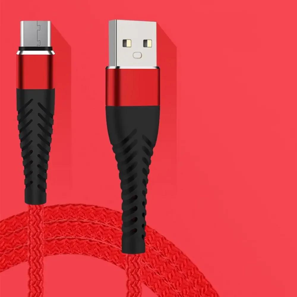 Плетеный USB Type‑C Кабель для быстрой зарядки Прочный устойчивый к изгибам USB‑A на USB‑C Зарядный шнур для Android-смартфонов USB Type C Кабель Type-C Зарядное устройство