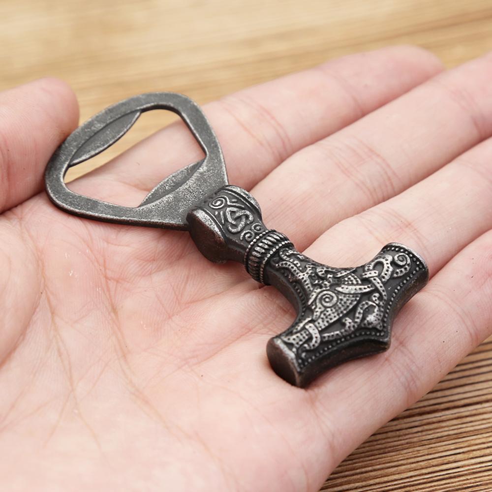 Nordic Vikings Black Thor Hammer Mjolnir открывалка для бутылок из нержавеющей стали 316L готический винтажный скандинавский штопор ювелирный инструмент
