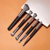 Набор из 4 кистей для теней с двойной головкой, с губкой для сухой чистки и зеркалом, многофункциональный консилер, хайлайтер, подводка для глаз, портативный для путешествий