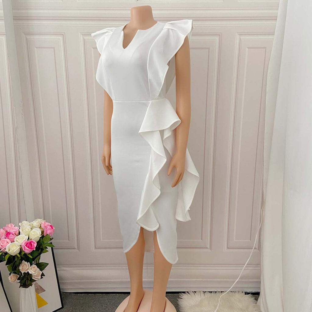 Женское платье больших размеров, однотонное, с разрезом больших размеров, нерегулярные банкетные платья, платья