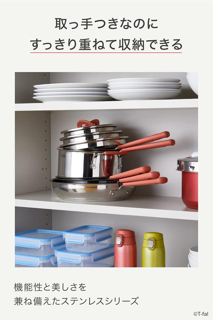 Кастрюля Tefal 20 см IH совместима с газом, не содержит опасных веществ, таких как IH, гарантия 10 лет, нержавеющая сталь, тушеная, нержавеющая сталь G72844, двуручная