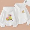 Kids Cardigan Sweatshirt Girls Boy 3-12 Years Hoodie Zipper Style Popular Anime Print Sports Casual Fashion Loose Coat Clothing