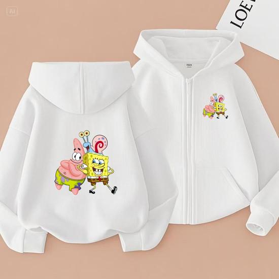 Kids Cardigan Sweatshirt Girls Boy 3-12 Years Hoodie Zipper Style Popular Anime Print Sports Casual Fashion Loose Coat Clothing